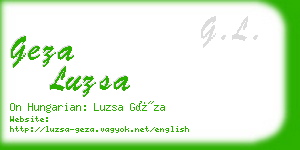 geza luzsa business card